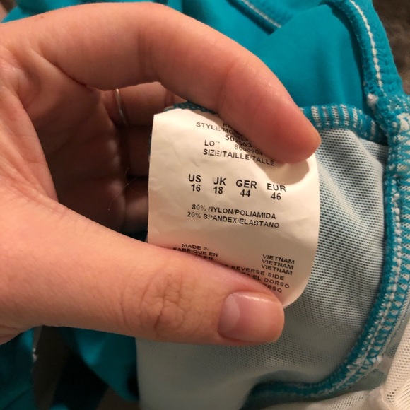 Turquoise swim dress - Picture 2 of 3